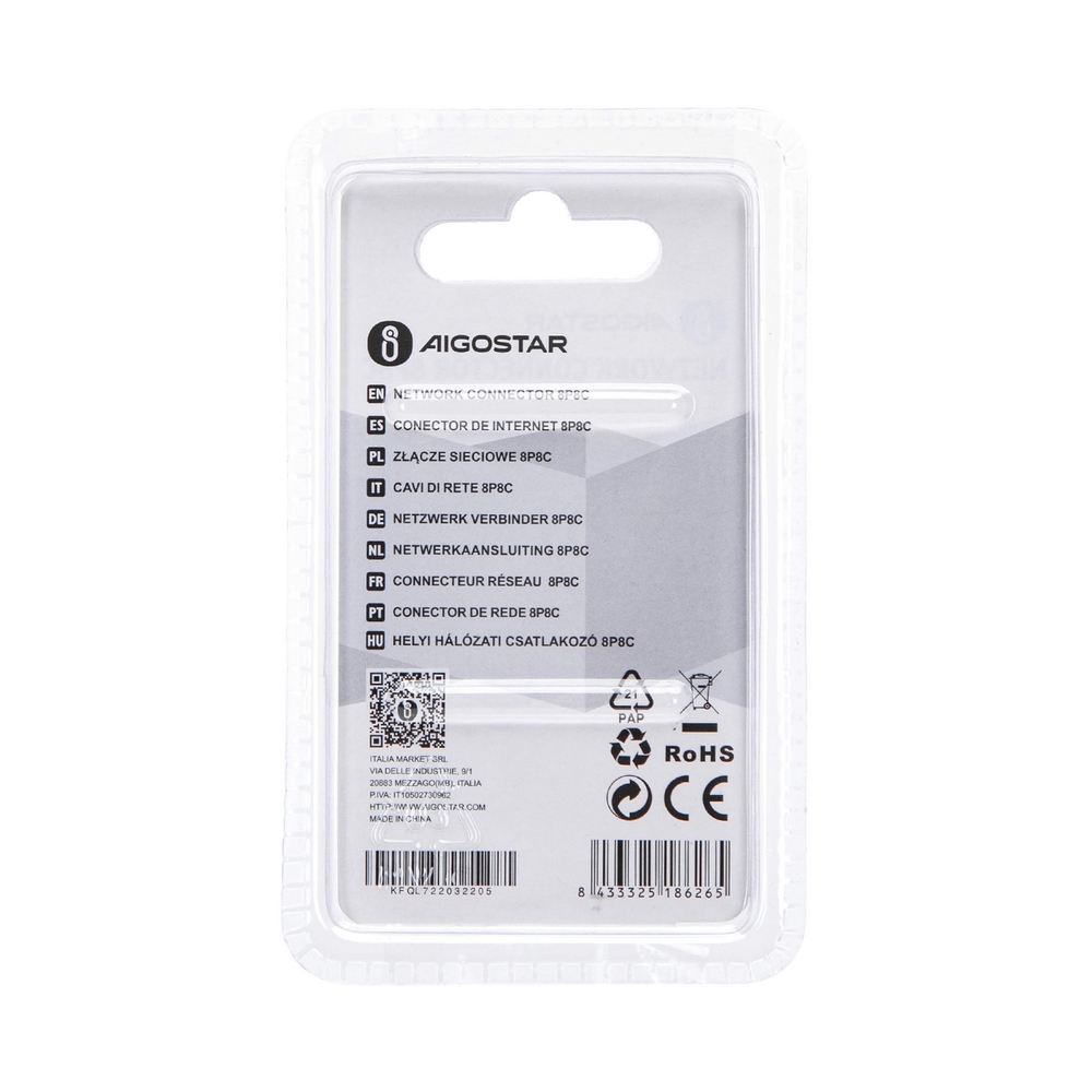 Connettore Jack RJ45 PCB 2x6 Porte Con LED - XMULTIPLE XRJD-1S-26-8-8-5-9G1-MNT