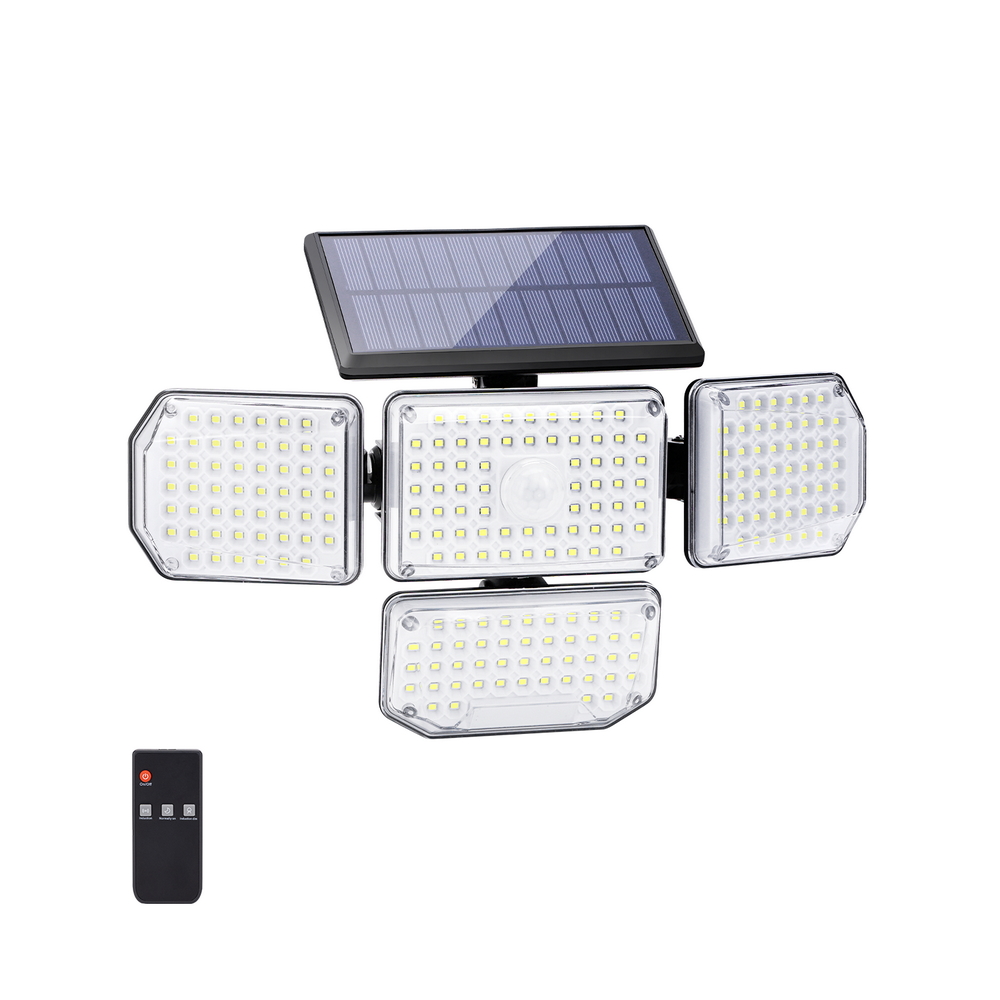 Faro LED 400W Con Pannello Solare E Telecomando - Sensore Crepuscolare, Illuminazione Esterna - Foto 2