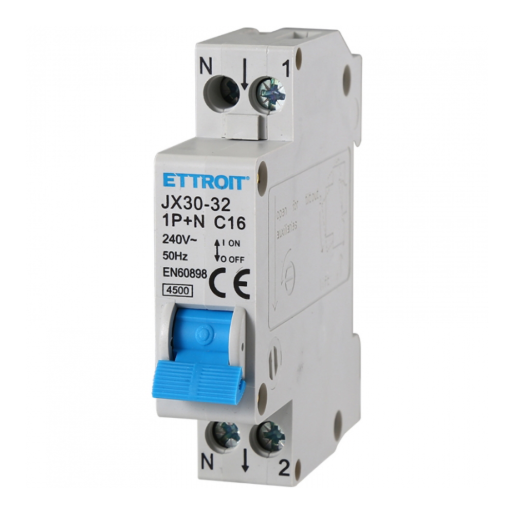 Interruptor Automático Magnetotérmico Serie ML, 1P N, 16A, C, 6KA Nuevo