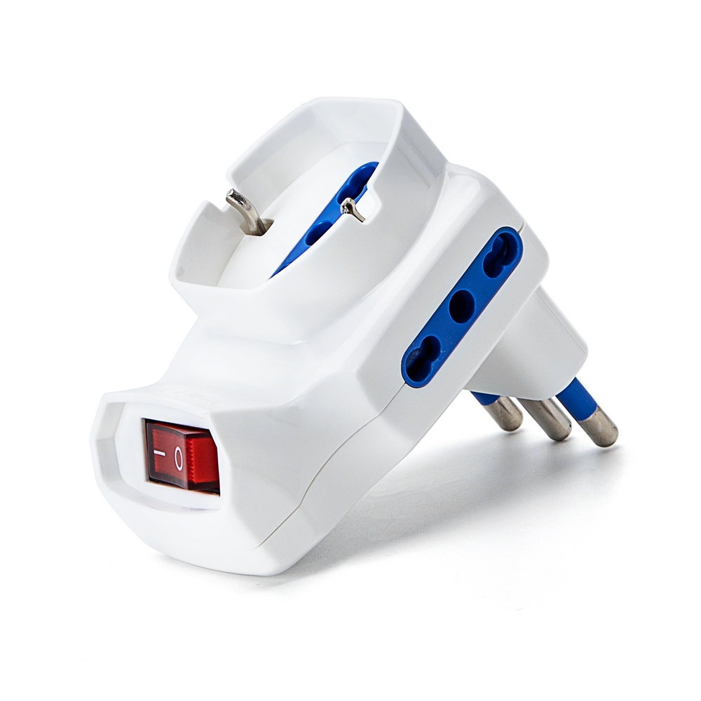 BG Electrical - Interruttore triplo da parete, 2 vie, piastra frontale senza viti, bordi arrotondati, Evolve, blu opaco, 20A, 16AX, PCDDB43B