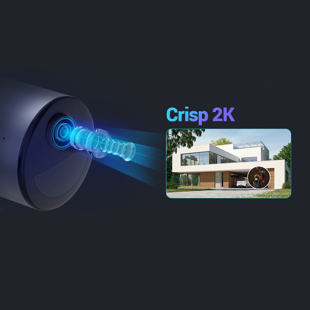 Telecamera Di Sorveglianza EZVIZ EB3 Full HD 1296p 2K A Batteria Visione Notturna A Colori Per