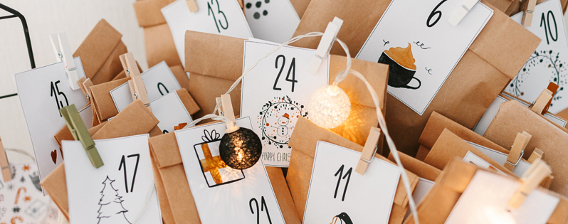 Come creare un calendario dell'avvento risparmiando