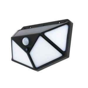 Foto principale Applique Led 10W Nero con pannello solare IP44 Bianco neutro 4500K con sensore crepuscolare e di movimento LEDme