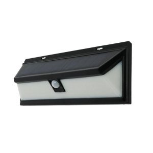 Foto principale Applique Led 12W Nero con pannello solare IP44 Bianco neutro 4500K con sensore crepuscolare e di movimento LEDme