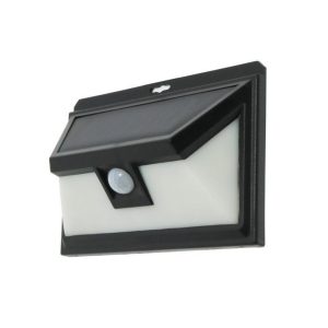 Foto principale Applique Led 6W Nero con pannello solare IP44 Bianco neutro 4500K con sensore crepuscolare e di movimento LEDme