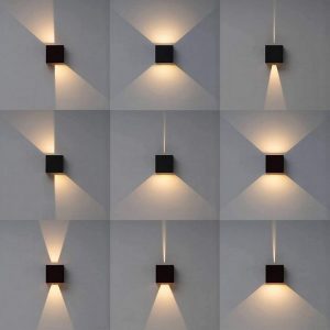 Applique Da Muro Per Esterno A Led 10 Watt Lampada Decorativa A Strisce Cubo Nero Da Parete Per Facciata Balcone Terrazzo Ip54 82873189 - Foto 14