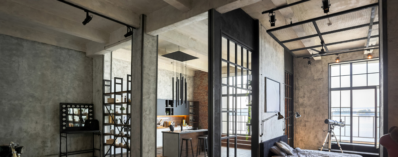 Come illuminare casa in stile industrial