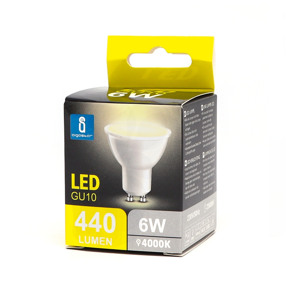 Faretto Led GU10 6W SMD Apertura 120-160 gradi Bianco neutro 4000K