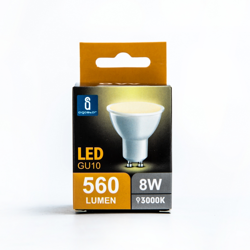 Faretto Led GU10 8W SMD Apertura 120-160 gradi Bianco caldo 3000K