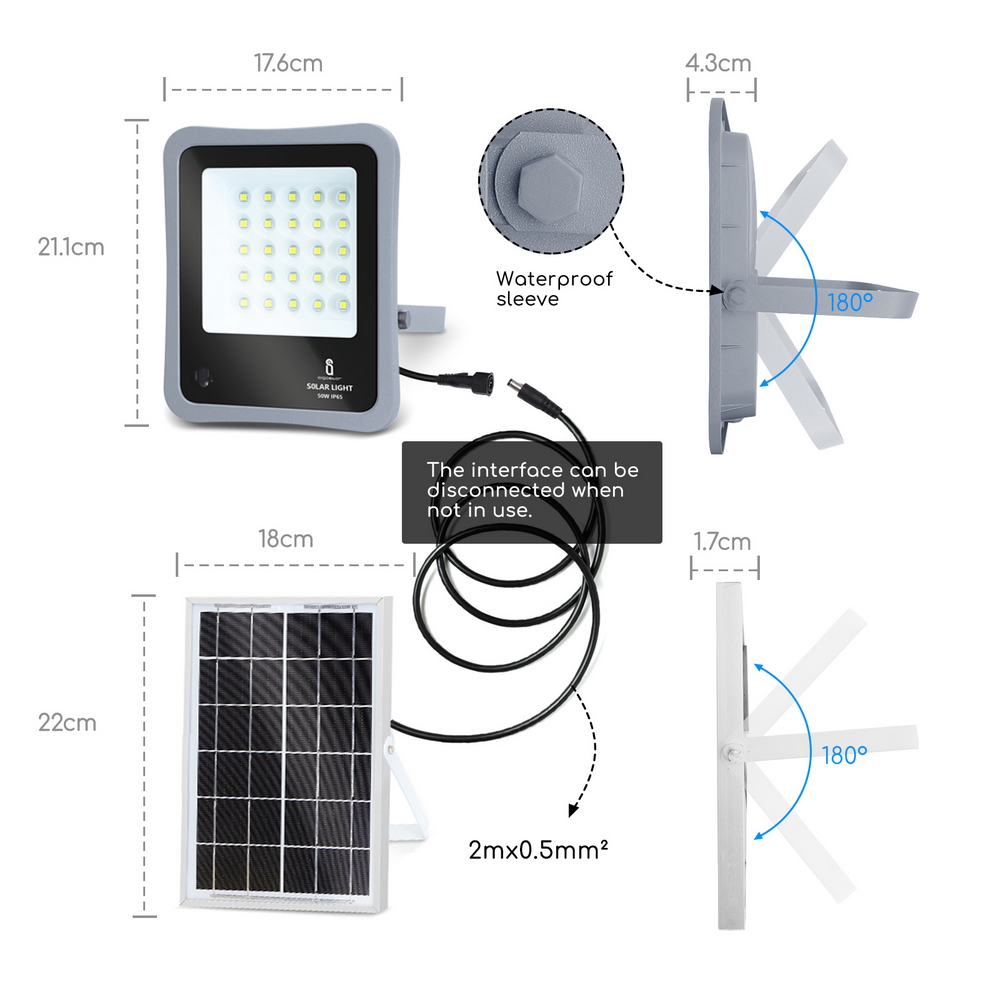 Faro proiettore Led 30W Bianco da esterno IP65 Bianco neutro 4000K con  sensore crepuscolare e di movimento Aigostar 