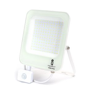 Foto principale Faro proiettore Led 100W Bianco da esterno IP65 Bianco neutro 4000K con sensore crepuscolare e di movimento Aigostar