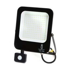 Foto principale Faro proiettore Led 100W Nero da esterno IP65 Bianco neutro 4000K con sensore crepuscolare e di movimento Aigostar