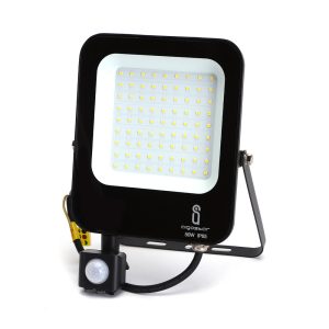 Foto principale Faro proiettore Led 50W Nero da esterno IP65 Bianco neutro 4000K con sensore crepuscolare e di movimento Aigostar