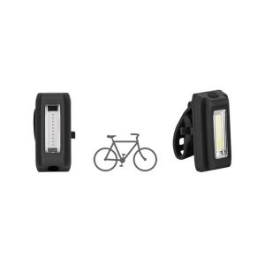 Foto principale Kit 2 Luci per bicicletta Led COB 3W anteriore bianca e posteriore rossa Novaline