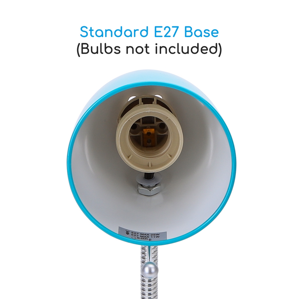 Lampada da scrivania Blu E27 con base e braccio regolabile Aigostar - Foto 1