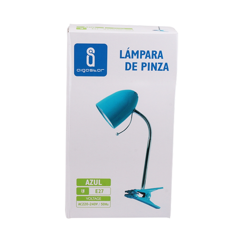 Lampada da scrivania Blu E27 con clip e braccio regolabile Aigostar - Foto 3