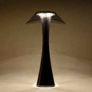 Lampada Da Tavolo LED Ricaricabile Senza Fili Amingulry - 4000mAh, Retrò In Metallo, 3 Colori E Dimmer Touch - Nero - 5