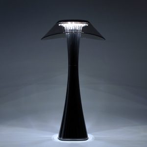 DAWALIGHT Lampada da Tavolo Senza Fili LED 4000mAh Incorporati Luce Dimmerabile Comodino Ricaricabile 2700K con Tocca Controllo per Sala da Pranzo Camera da Letto Ristoranti, Nero + Oro