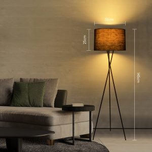 Lampada da terra in rattan dimmerabile IP65 con telecomando - Saona