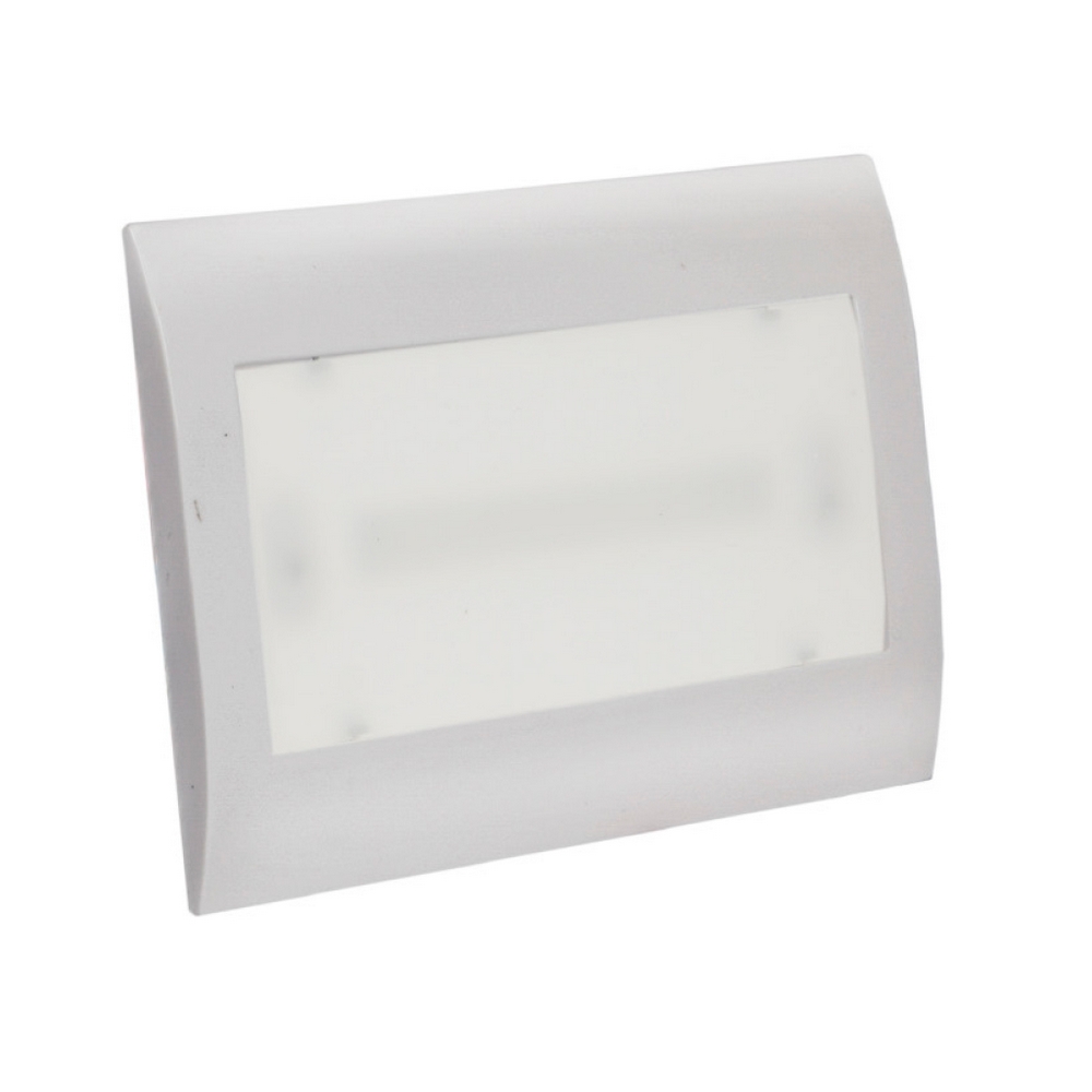 Lampada di emergenza Led Argento 2,5w da incasso per scatola 503 Bianco  freddo 6500K Wisdom 