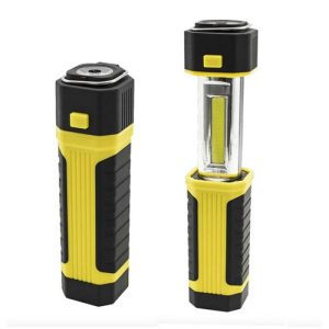 Foto principale Lampada Led COB da lavoro Nera e gialla estensibile con calamita IP65 Bianco freddo 6000K LEDme