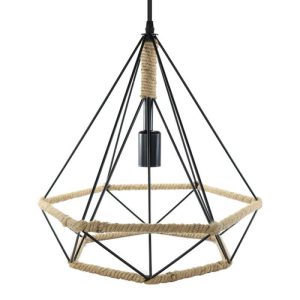 Foto principale Lampadario da soffitto Kali Nero 1 x E27 LEDme