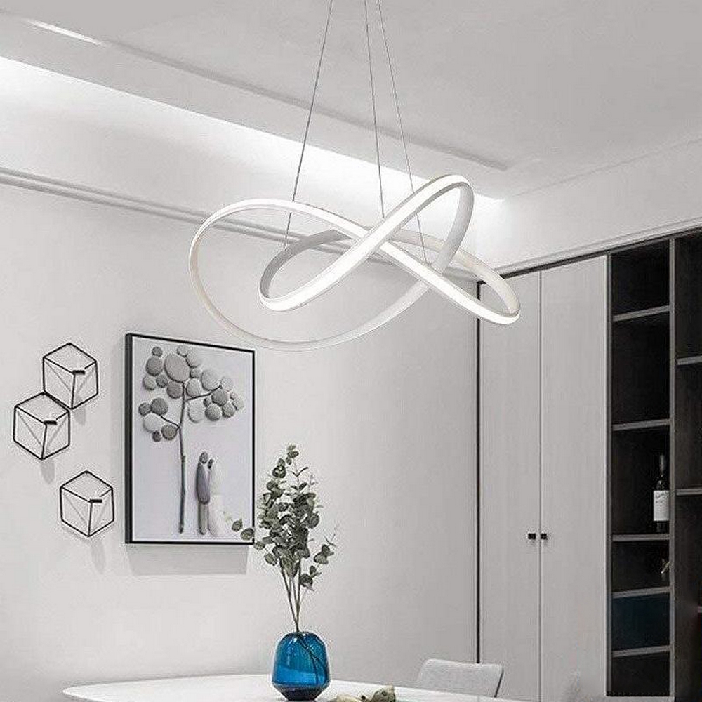 Lampadario Led da soffitto Swirl Bianco 58W Dimmerabile con temperatura  colore regolabile con telecomando LEDme 