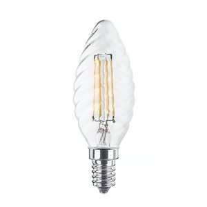 Foto principale Lampadina Led a Filamento E14 C35 a tortiglione 4W Bianco caldo 2700K Neos