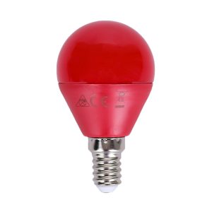 Foto principale Lampadina Led E14 G45 a sfera 4W Rossa Aigostar