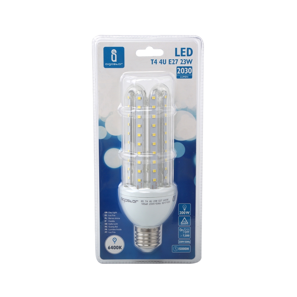 Lampadina Led E27 a tubo a U 23W Bianco freddo 6400K Aigostar 