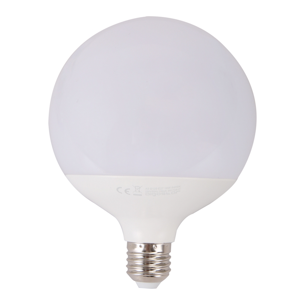 Lampadina Led E27 G120 a globo 18W Bianco freddo 6400K Aigostar 