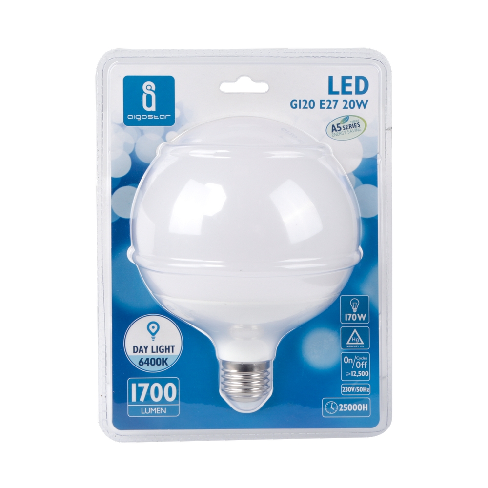 Lampadina LED E27 13W G120 6400K Dimmerabile