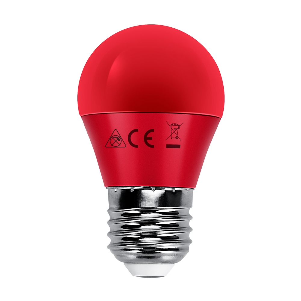 Lampadina Led E27 G45 a sfera 4W Rossa Aigostar 