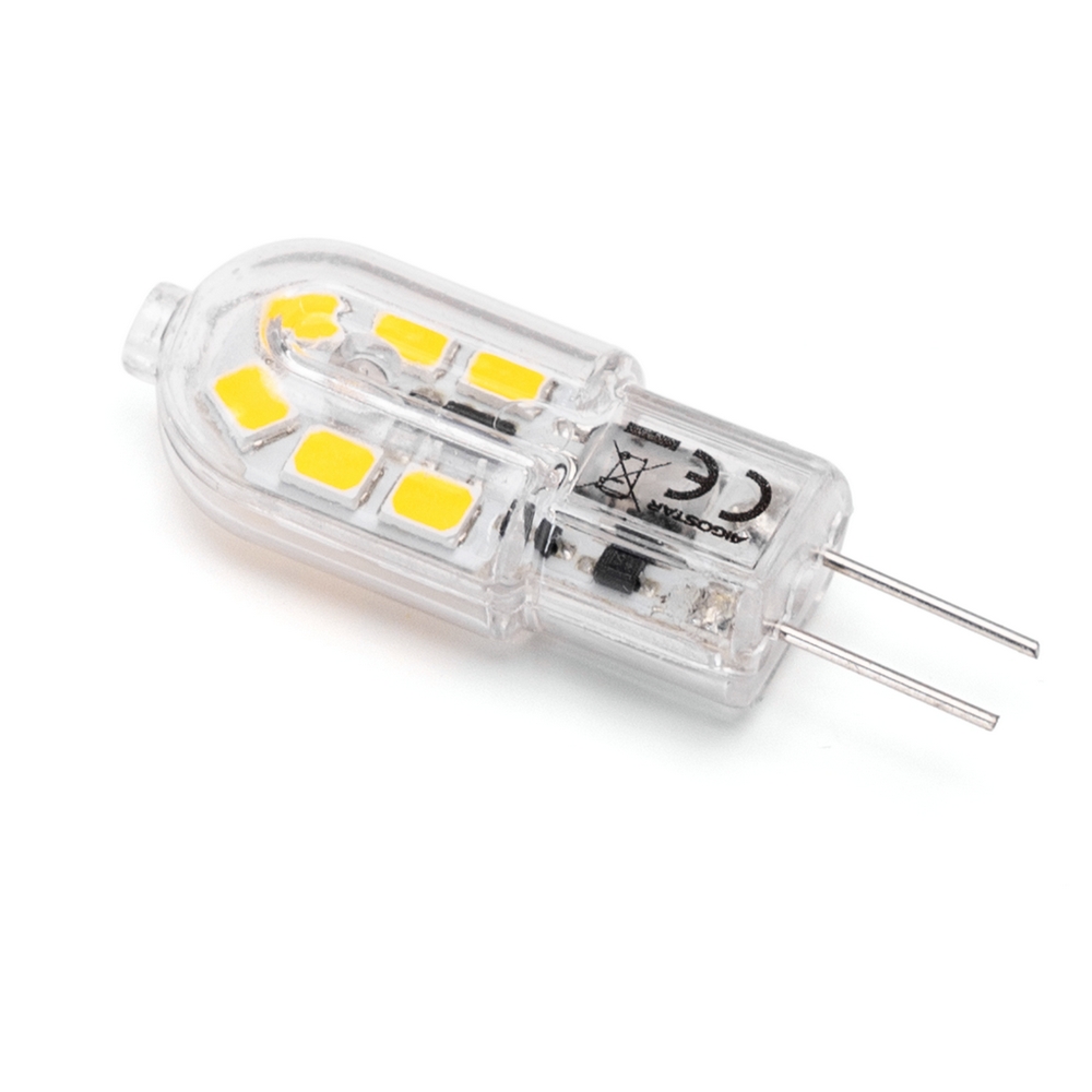 Lampadina Led G4 a Capsula 1,3W SMD trasparente Bianco freddo