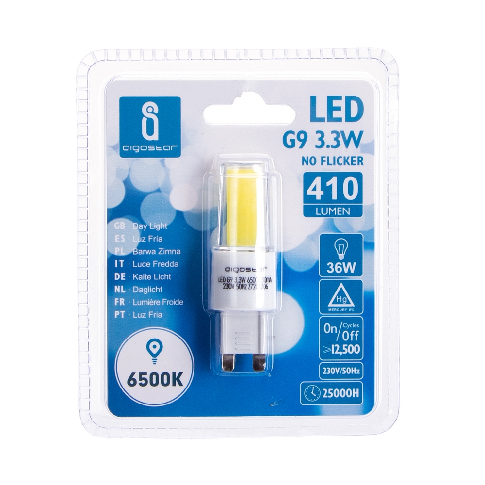 kit 10 lampade led g9 3w 6000k bianco freddo