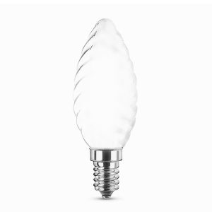 Foto principale Lampadina Led Opaca a Filamento E14 C35 a tortiglione 4W Bianco caldo 2700K Novaline