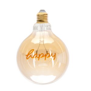 Foto principale Lampadina Led Vintage a Filamento E27 G125 Happy decorativa 4W Bianco caldo 1800K Aigostar