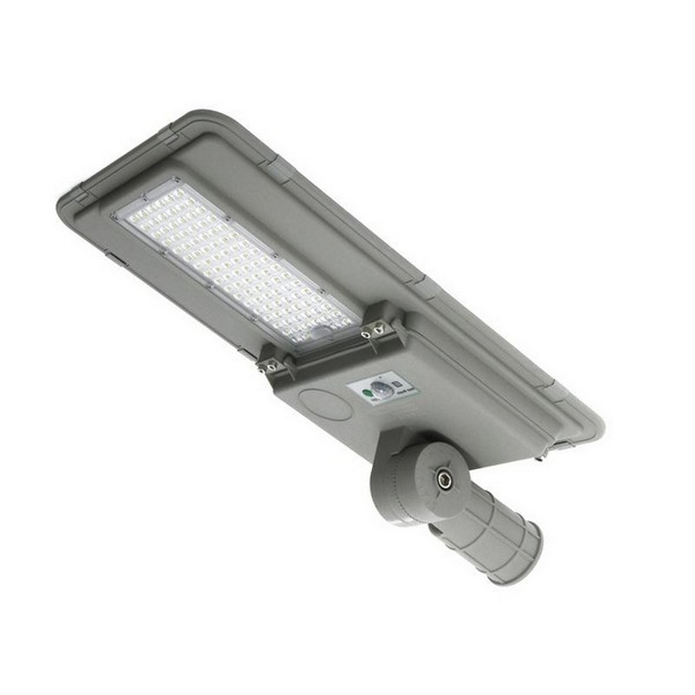 Lampione stradale Led 200W Grigio con pannello solare IP65 Bianco freddo  6000K con sensore crepuscolare e di movimento LEDme 