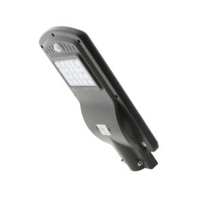 Foto principale Lampione stradale Led 20W Nero con pannello solare IP65 Bianco freddo 6000K con sensore crepuscolare e di movimento LEDme