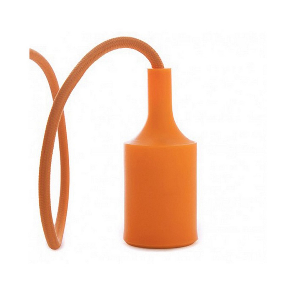 Pendel in silicone Arancione a sospensione 1 x E27 Novaline - Foto 1