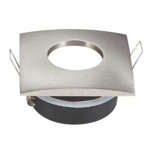 Foto principale Portafaretto GU10 / MR16 da incasso 84x84mm Nickel satinato Quadrato Aigostar