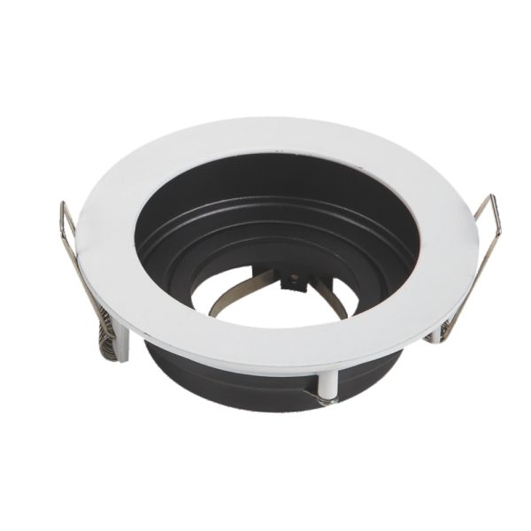 Portafaretto LED Da Incasso Rotondo, Nichel Satinato, Impermeabile IP54 - Compatibile Con Lampadine GU10 E MR16
