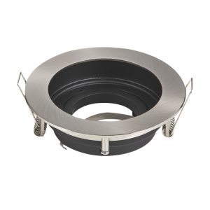 Foto principale Portafaretto orientabile GU10 / MR16 da incasso 100mm Nickel satinato Rotondo Aigostar