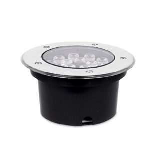 Foto principale Segnapasso carrabile Led 15W da incasso Rotondo Argento satinato IP65 Bianco caldo 3000K Wisdom