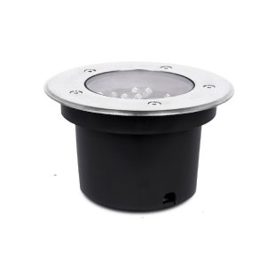 Foto principale Segnapasso carrabile Led 9W da incasso Rotondo Argento satinato IP65 Bianco caldo 3000K Wisdom