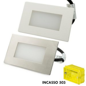 Foto principale Segnapasso Led 3W da incasso per scatola 503 Bianco neutro 4000K Wisdom