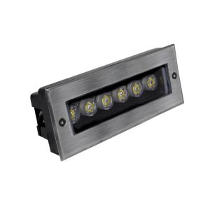 Foto principale Segnapasso Led Argento 6W da incasso a parete Rettangolare IP65 Bianco caldo 3000K Wisdom