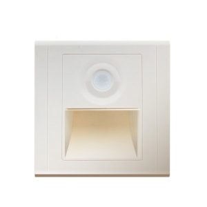 Foto principale Segnapasso Led Bianco 1,2W da incasso a parete Quadrato IP20 Bianco neutro 4500K con sensore di movimento LEDme