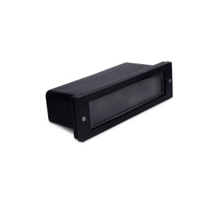 Foto principale Segnapasso Led Nero 5W da incasso a parete Rettangolare IP65 Bianco freddo 6000K Wisdom