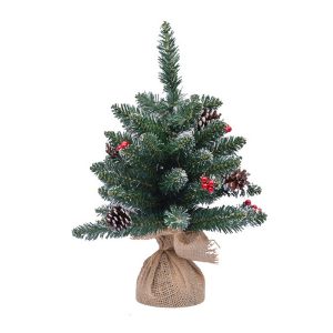 Foto principale Albero di Natale da tavolo Corvara 45cm 42 rami con bacche e pigne Viscio